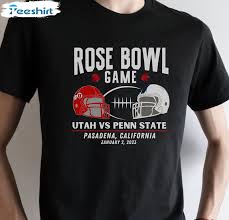 Penn State Nittany Lions vs. Utah Utes Fanatics Branded 2023 Rose Bowl Matchup Old School Black T-shirt (T-Shirt, Hoodie, Sweater) photo review